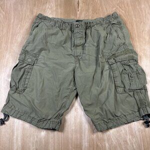 Diesel Utility Cargo Shorts Mens 38 Olive Green Utility Pocket Drawstring